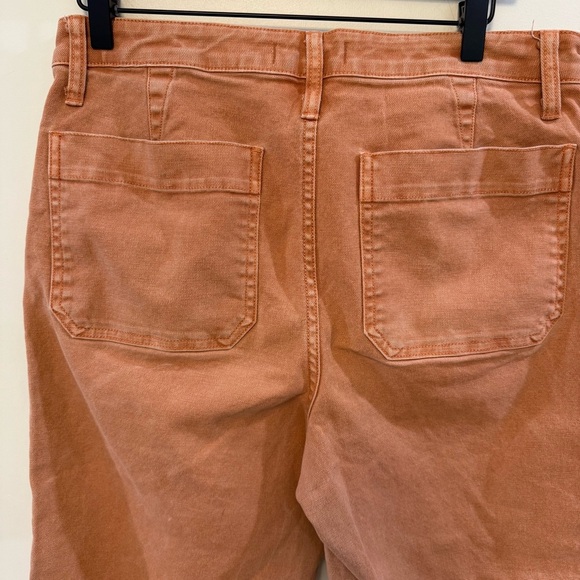 MADEWELL Slim Emmett Wide-Leg Crop Pants coral - Picture 8 of 9